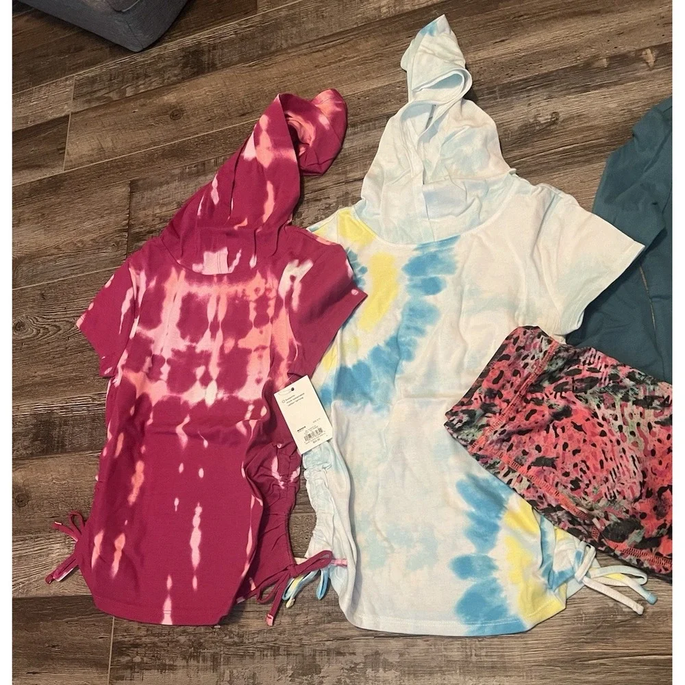 Girls Lot OshKosh Hooded Tunic Tops Adidas Pants Size 6 6X 7 New